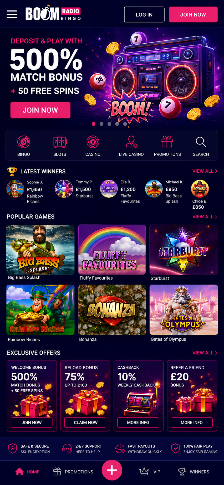 Boom Radio Bingo Casino